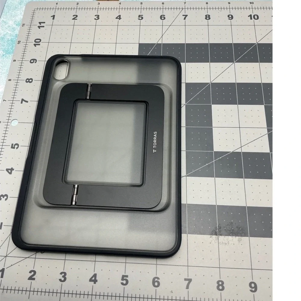 Torras iPad Mini 7 Mini 6 Case with Kickstand Pencil Holder Black M4BE25